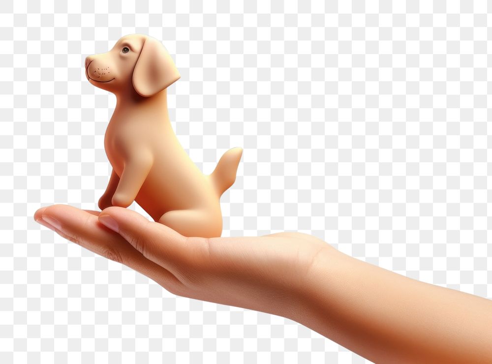 PNG Dog hand dog cartoon. AI generated Image by rawpixel.