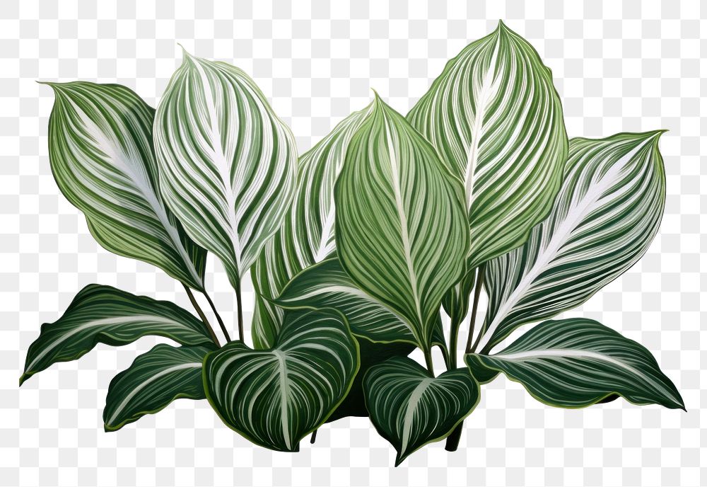 PNG  Pinstripe Plant Calathea ornata Tropical leave plant leaf white background. AI generated Image by rawpixel.