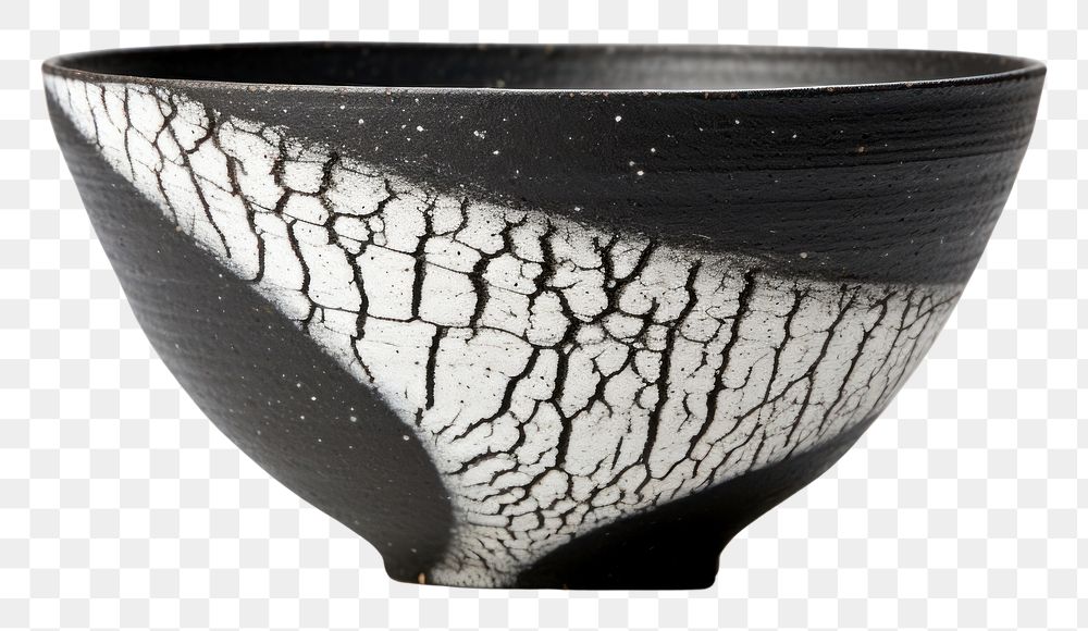 PNG  Rice bowl black vase white background. AI generated Image by rawpixel.