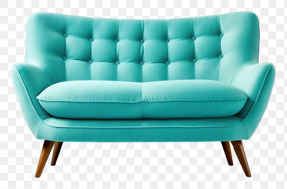 PNG  Retro sofa furniture armchair cushion. AI generated Image by rawpixel.