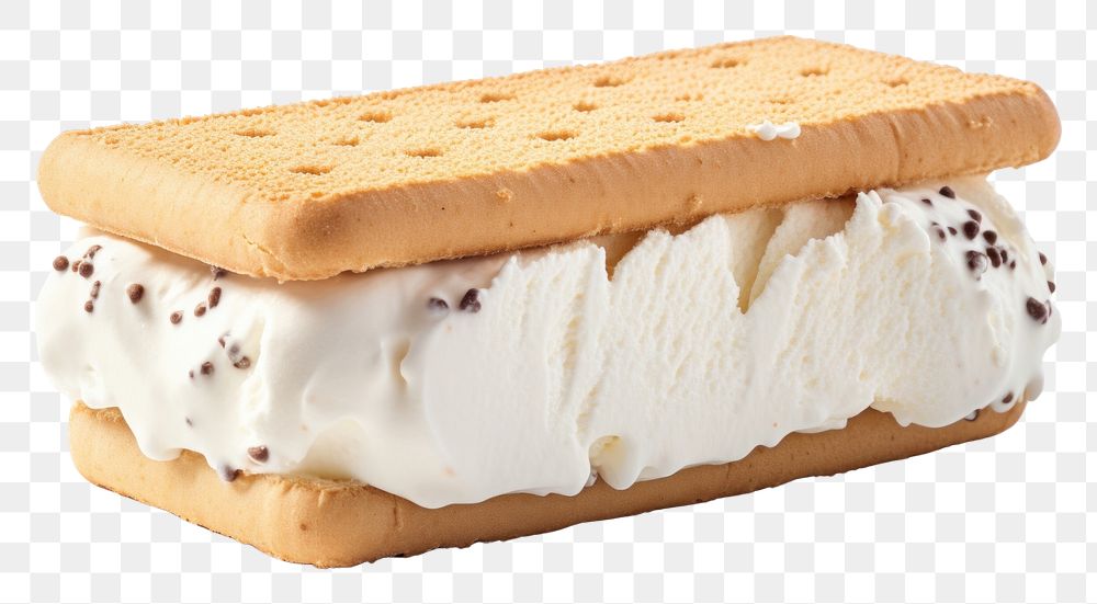 PNG  Ice cream vanilla sandwich dessert bread. AI generated Image by rawpixel.