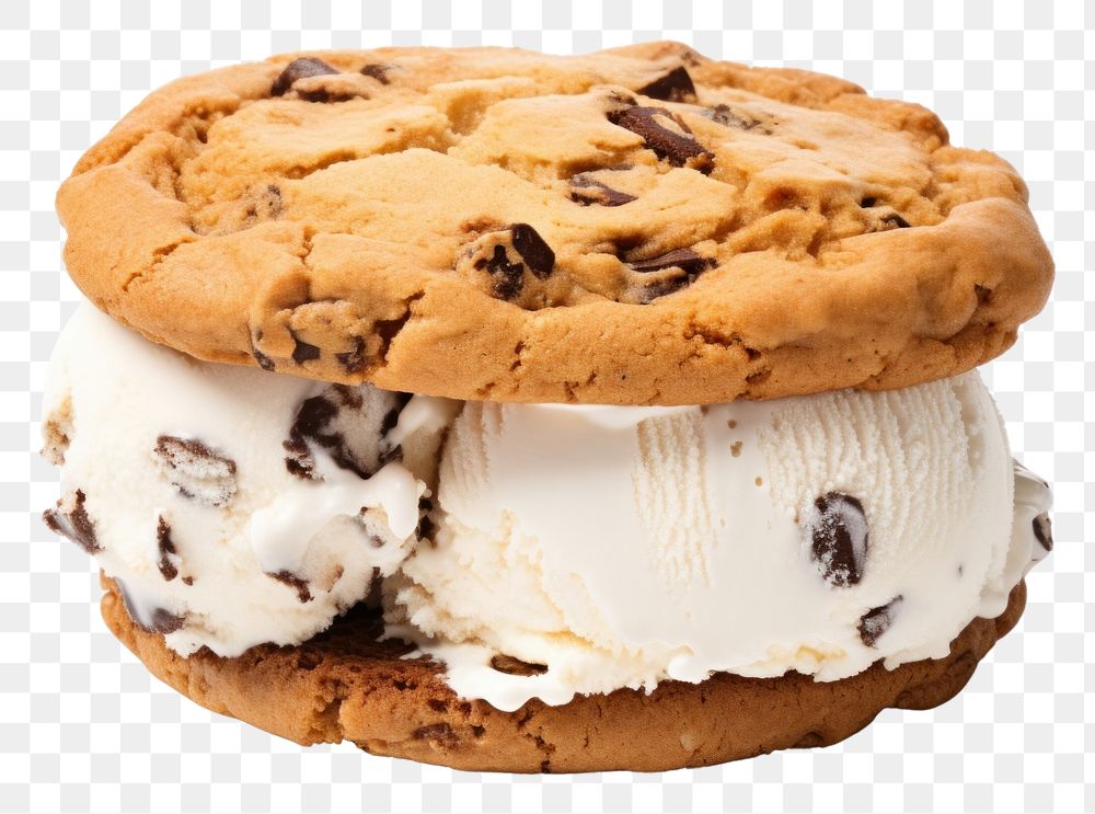 PNG  Ice cream vanilla cookie chocolate dessert. AI generated Image by rawpixel.