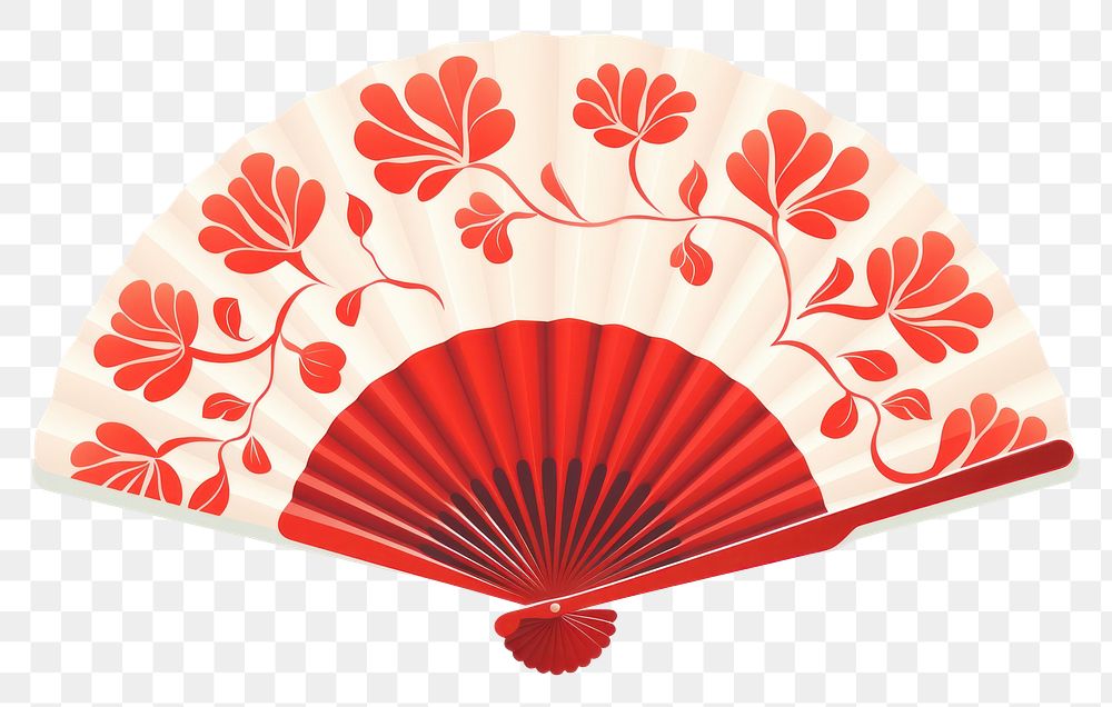 PNG Chinese hand fan Chinese New Year white background invertebrate. AI generated Image by rawpixel.