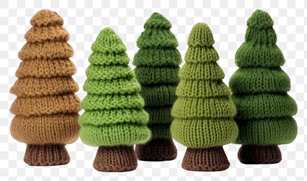 PNG  Trees knitted sweater toy. AI generated Image by rawpixel.