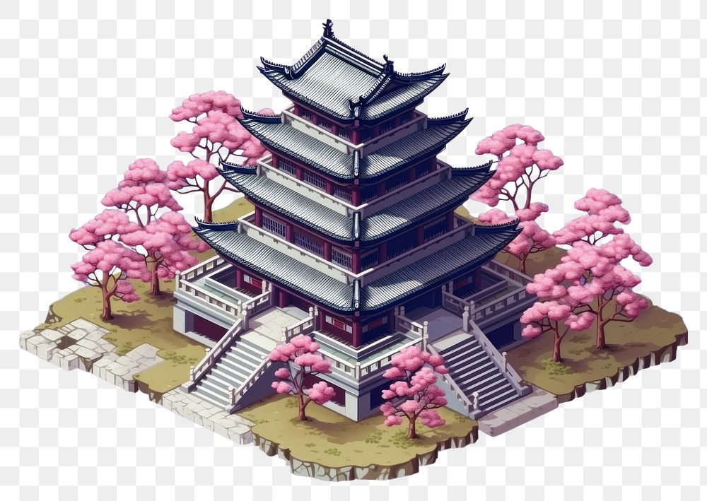 PNG Japanese castle architecture building pagoda. AI generated Image by rawpixel.