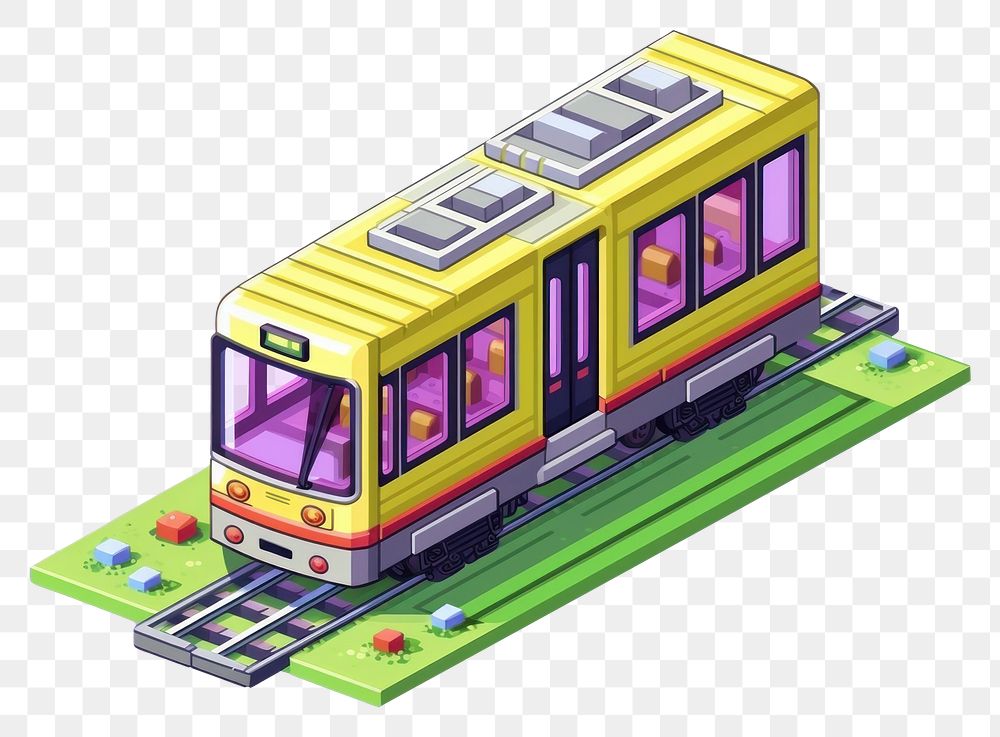 PNG Simple tram isolated vehicle train transportation. AI generated Image by rawpixel.