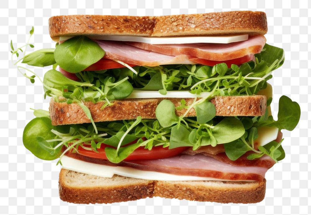 PNG  A sandwich vegetable bread lunch. AI generated Image by rawpixel.