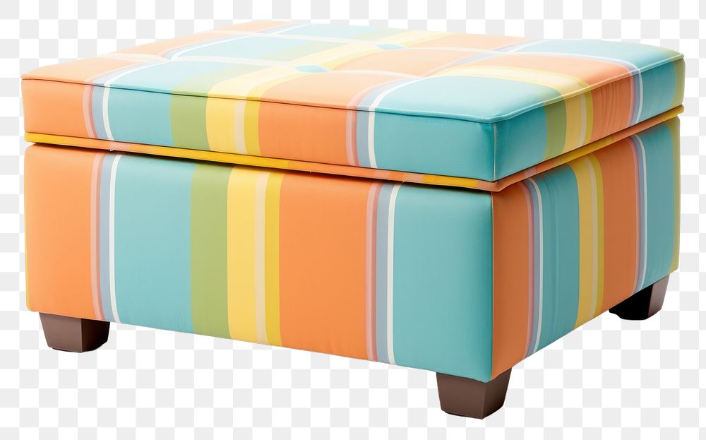 PNG  Kid storage ottoman furniture white background relaxation. AI generated Image by rawpixel.