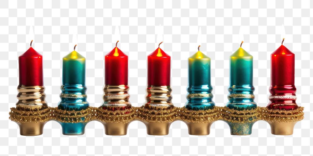 PNG Hanukkah menorah candle white background arrangement. AI generated Image by rawpixel.