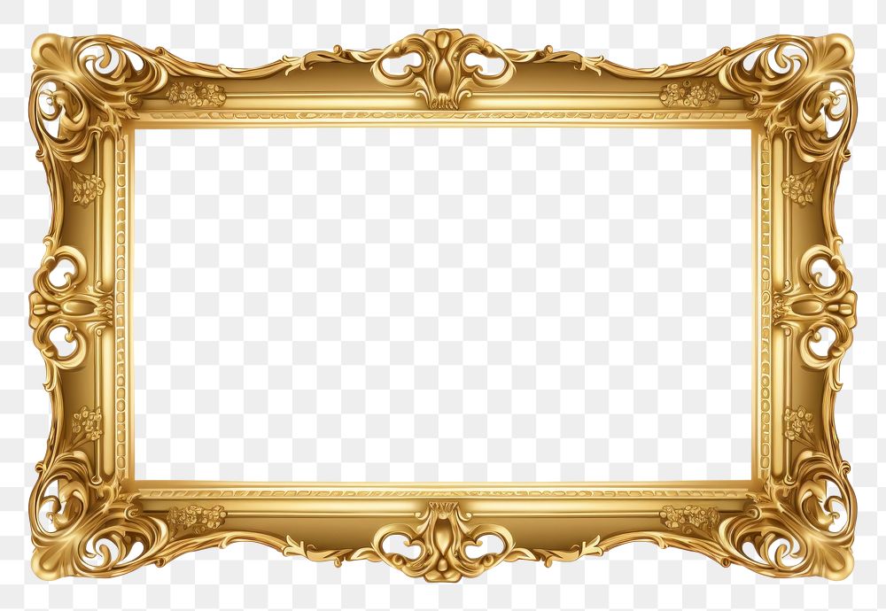 PNG  An antique gold picture frame backgrounds white background architecture. AI generated Image by rawpixel.