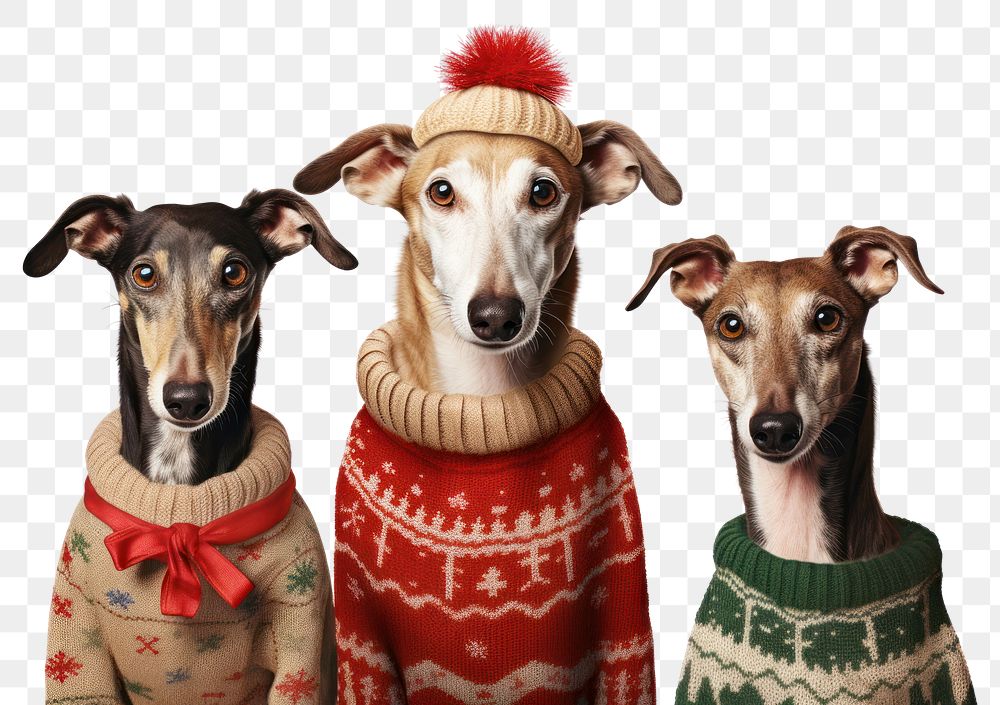 PNG  Sweater hound dog greyhound. AI generated Image by rawpixel.
