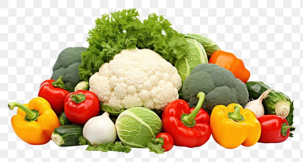 PNG Mixed vegetables cauliflower plant food. AI generated Image by rawpixel.