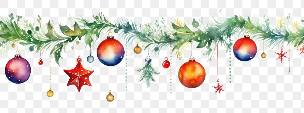 PNG Christmas ornament borders christmas plant tree. AI generated Image by rawpixel.