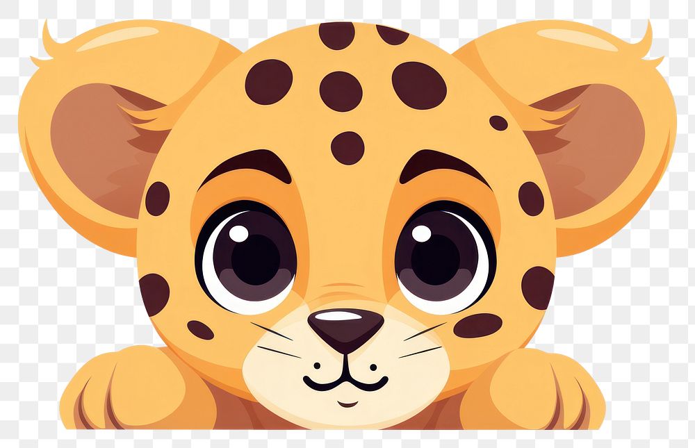 PNG Cheetah cartoon animal mammal. AI generated Image by rawpixel.
