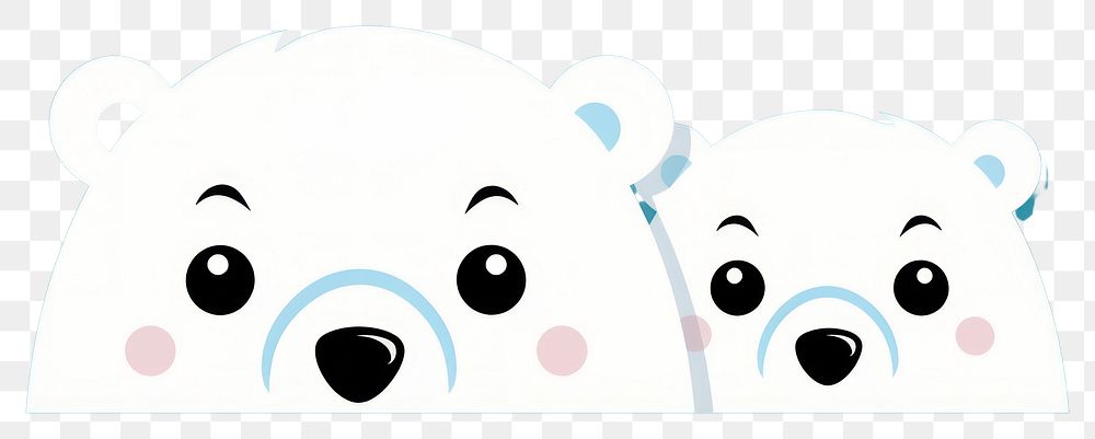 PNG Polar bear mom and baby cartoon nature cute. AI generated Image by rawpixel.