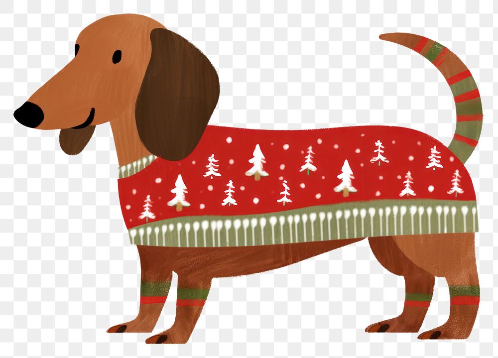 PNG Dachshund sweater animal mammal. AI generated Image by rawpixel.