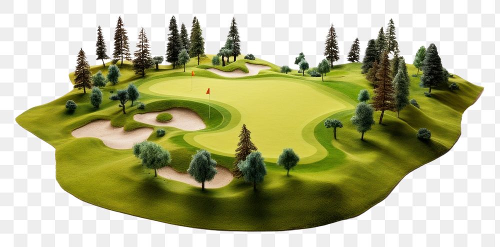 PNG  Golf course outdoors nature sports. AI generated Image by rawpixel.
