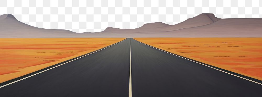 PNG Road landscape mountain horizon. AI generated Image by rawpixel.