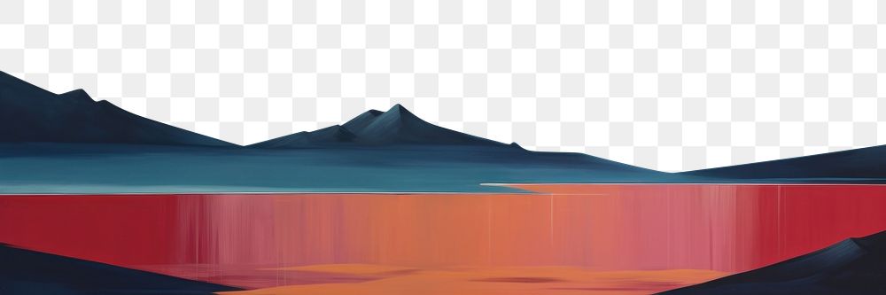 PNG Landscape mountain painting drawing. AI generated Image by rawpixel.