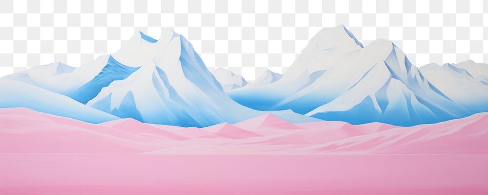 PNG Winter mountain landscape drawing nature. AI generated Image by rawpixel.