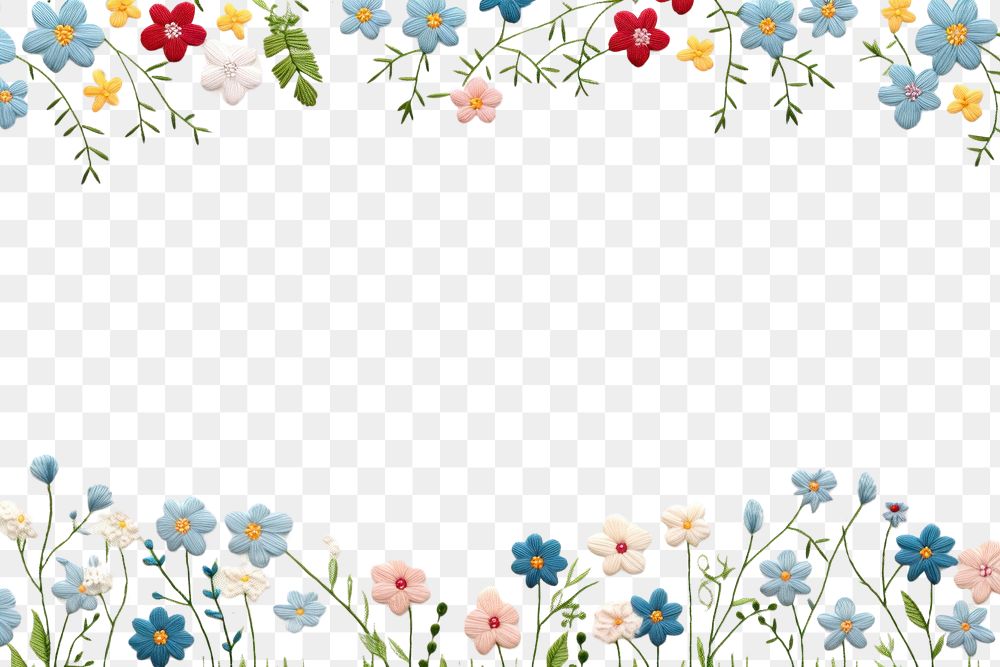 PNG Cute little flowers backgrounds embroidery pattern. AI generated Image by rawpixel.