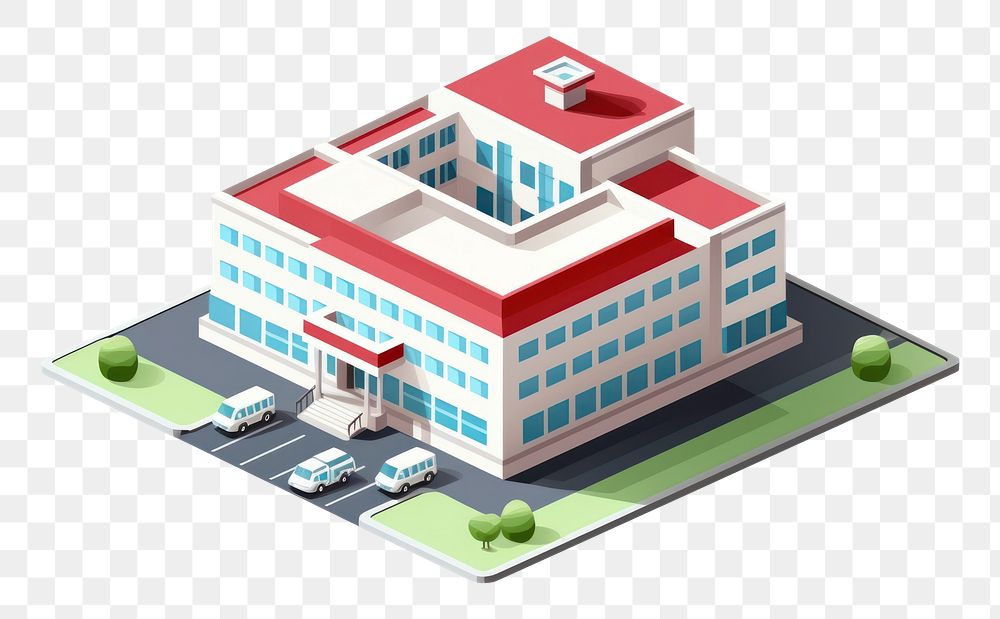PNG Hospital building architecture vehicle. AI generated Image by rawpixel.