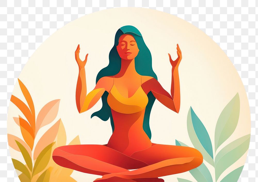 PNG Yoga yoga adult representation. AI generated Image by rawpixel.