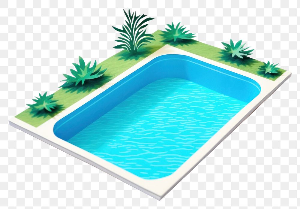 PNG Swimming pool white background relaxation turquoise. AI generated Image by rawpixel.