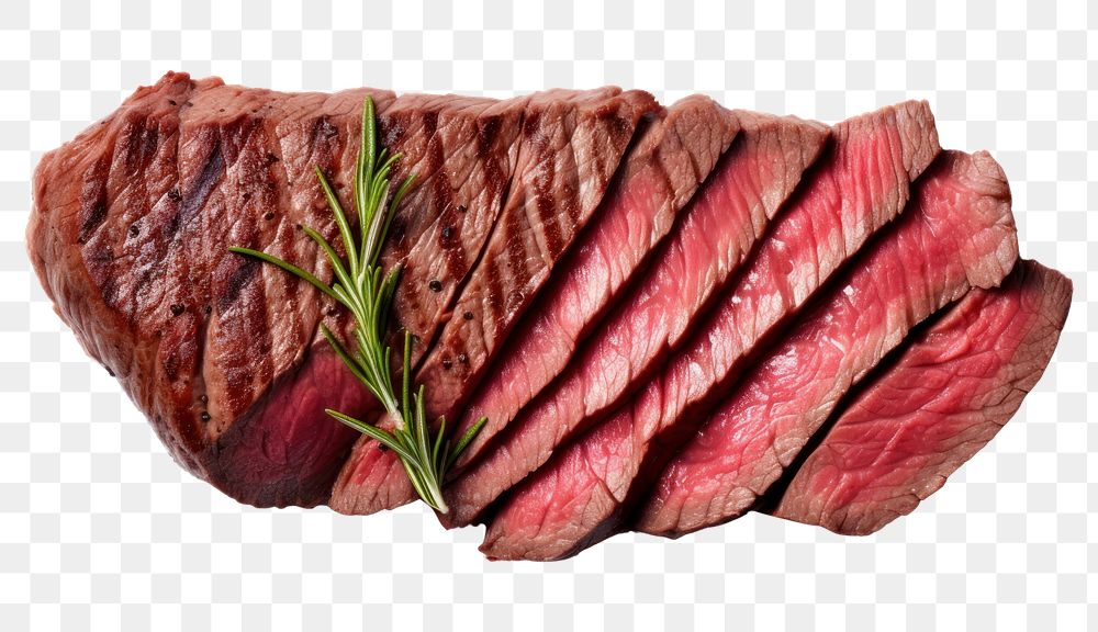 PNG  Beef steak slice meat food. AI generated Image by rawpixel.