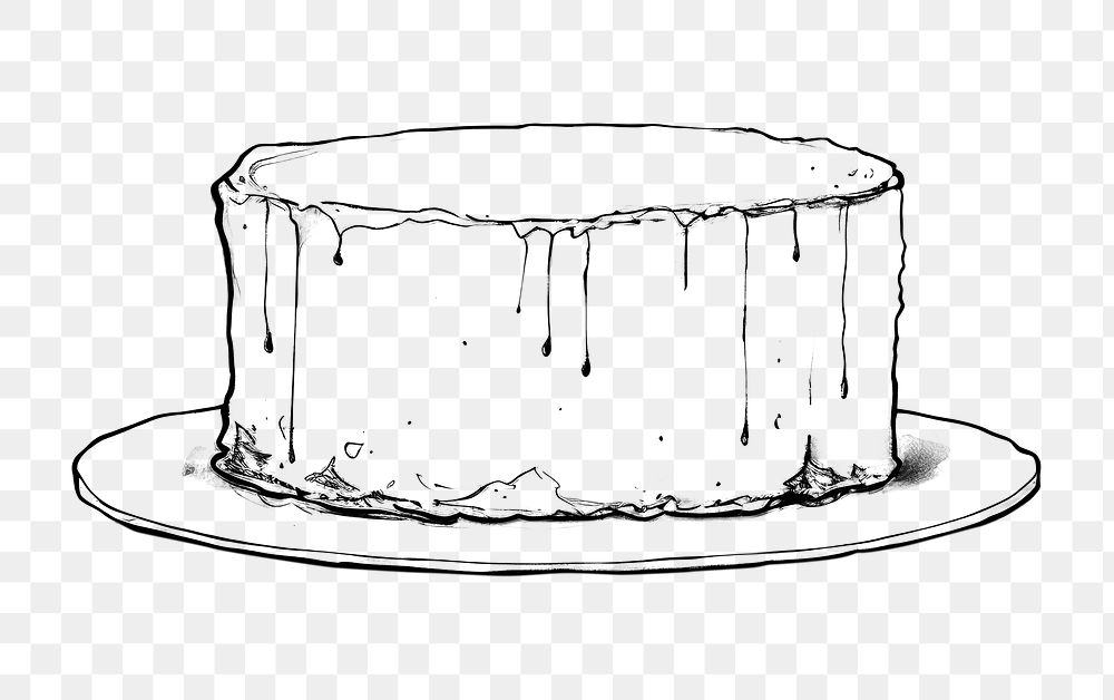 PNG Cake drawing dessert sketch. AI generated Image by rawpixel.
