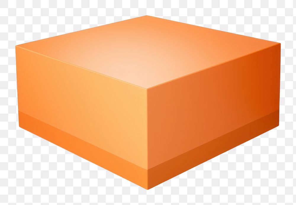 PNG Orange ruber box white background rectangle. AI generated Image by rawpixel.