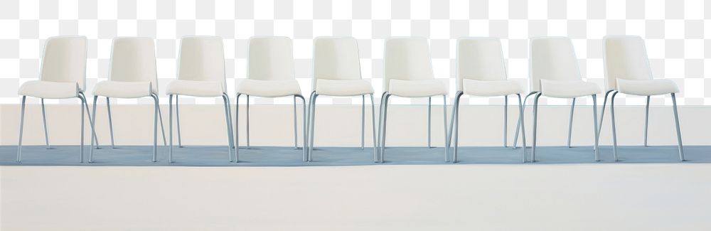 PNG White chairs furniture outdoors horizon. AI generated Image by rawpixel.