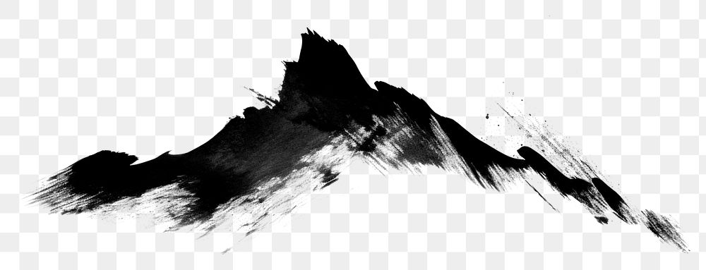 PNG Mountain drawing sketch black