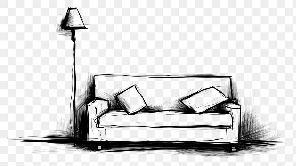 PNG Room furniture drawing sketch. AI generated Image by rawpixel.