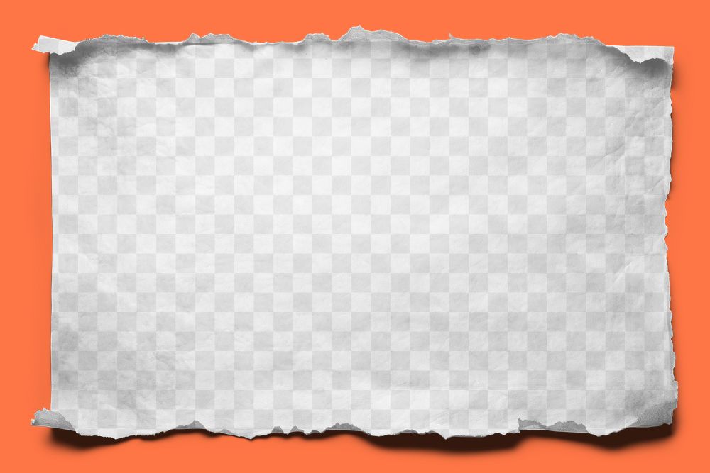 Old paper png mockup, transparent design