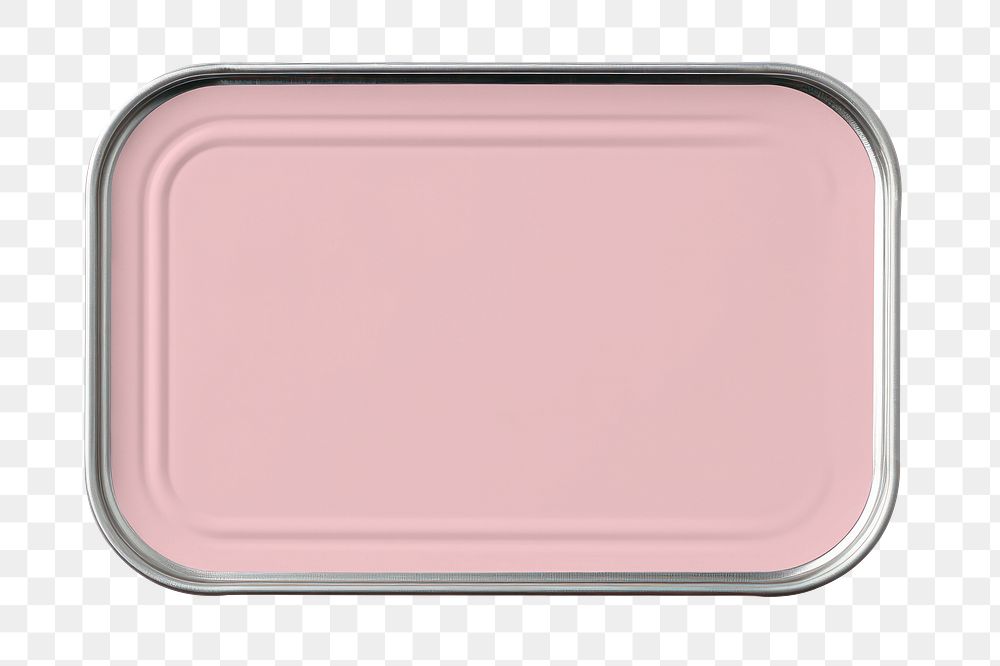 Flat tin png, product packaging, transparent background