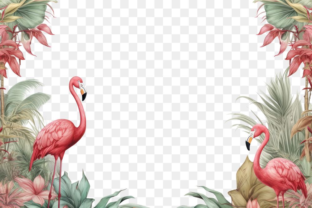 PNG  Flamingo animal bird outdoors. AI generated Image by rawpixel.