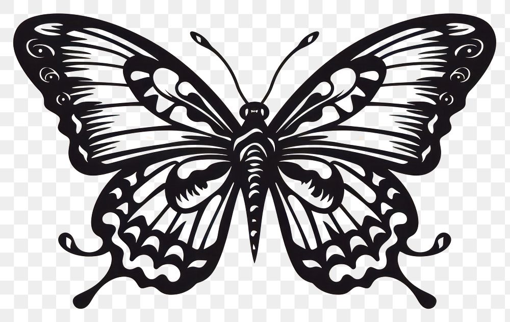 PNG Butterfly pattern drawing sketch. AI generated Image by rawpixel.