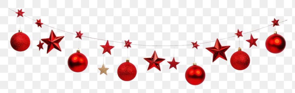PNG  Christmas garland decoration white background illuminated. AI generated Image by rawpixel.