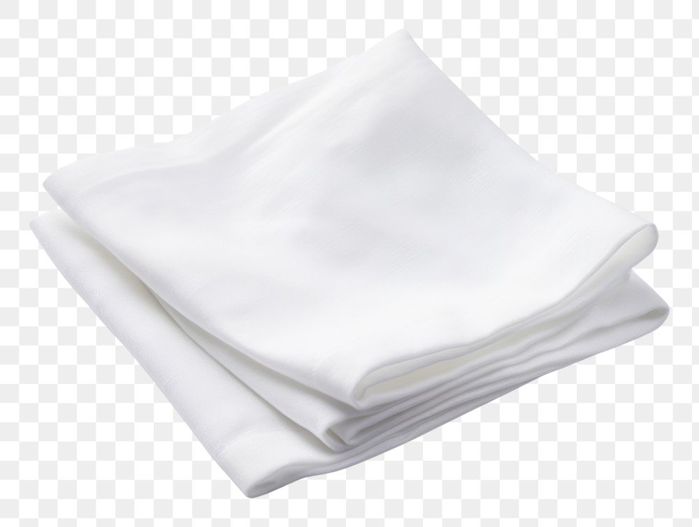 PNG  White folded cotton napkin white background simplicity crumpled. AI generated Image by rawpixel.