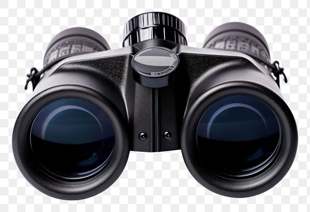 PNG  Black binoculars white background technology camera. AI generated Image by rawpixel.