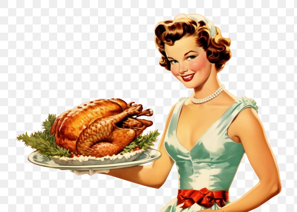 PNG Holding a turkey dinner adult food meal. AI generated Image by rawpixel.