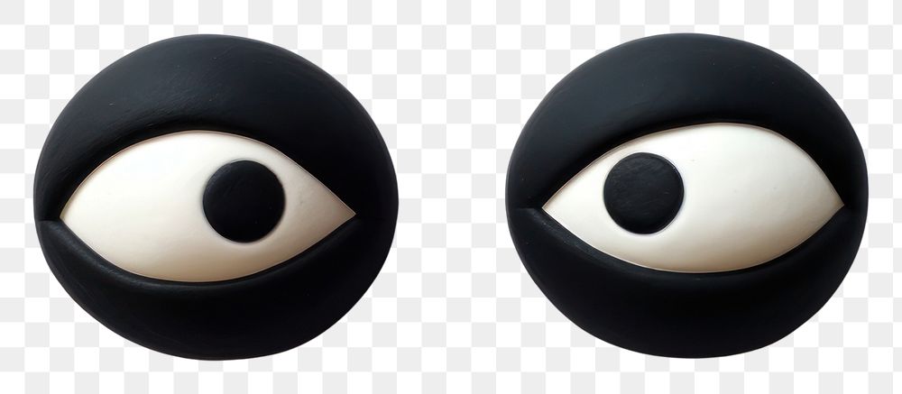 PNG Cartoon two eyes black | Free PNG - rawpixel