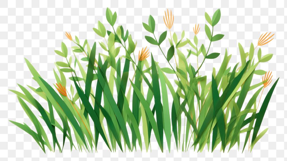 PNG Grass plant green herbs. AI generated Image by rawpixel.