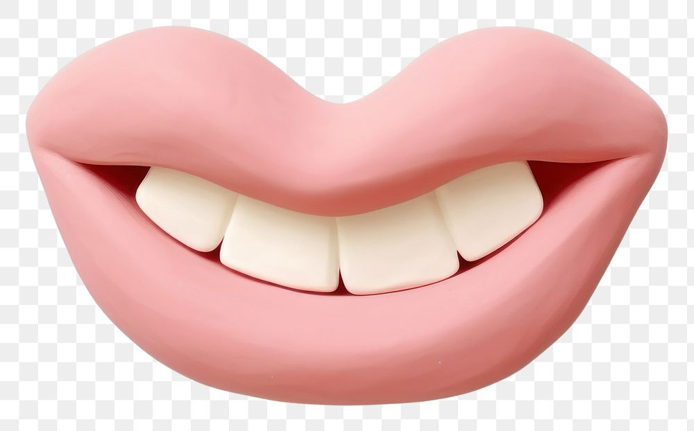 PNG Cute cartoon mouth teeth smiling face. AI generated Image by rawpixel.