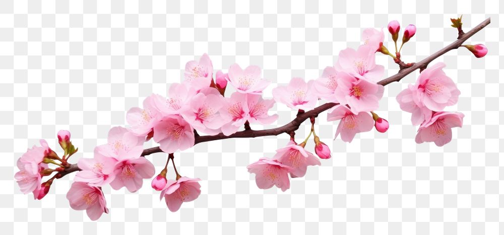 PNG  Sakura branch blossom flower plant. AI generated Image by rawpixel.