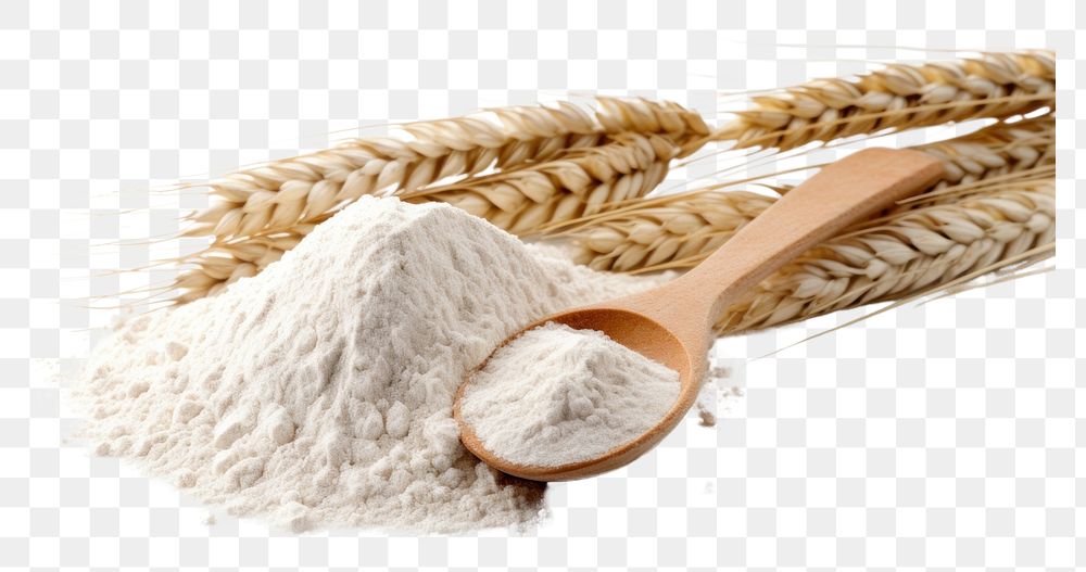 PNG  White wheat flour powder food white background. AI generated Image by rawpixel.
