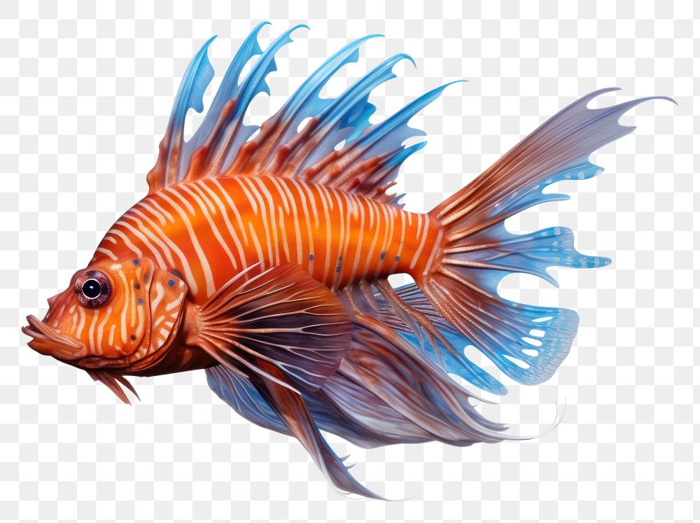 PNG Sea animal goldfish white background pomacentridae. AI generated Image by rawpixel.