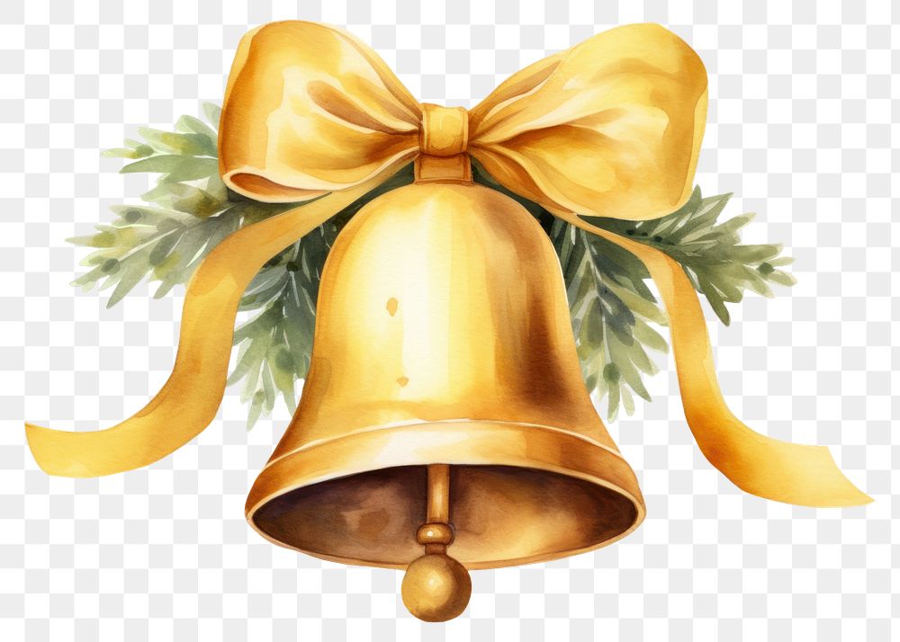 PNG Bell bell christmas gold. AI generated Image by rawpixel.