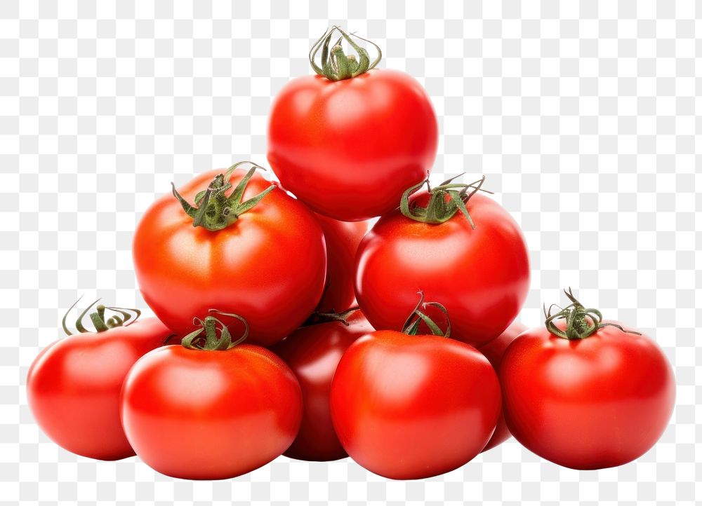 PNG  Stack of tomatoes vegetable plant food. AI generated Image by rawpixel.